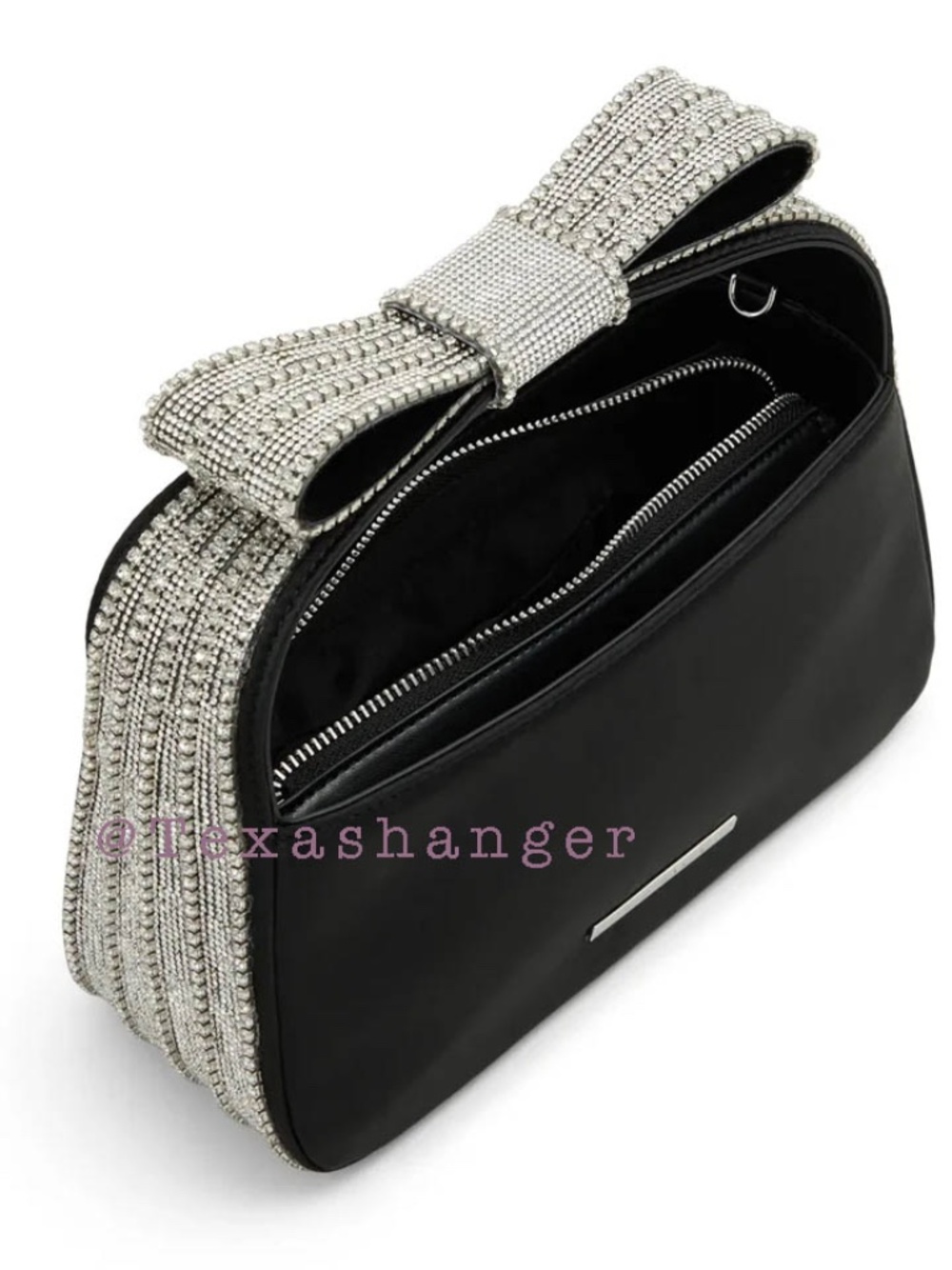 Ted Baker NWT Dymond Bow Shoulder Bag Black Silver